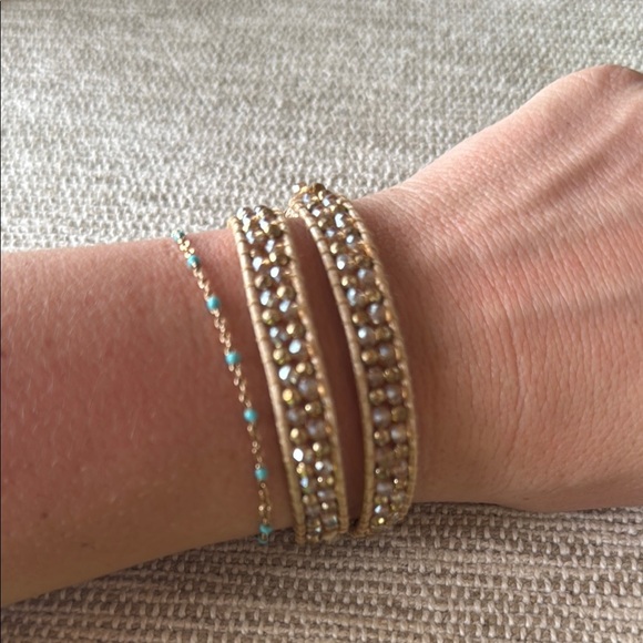Gold Multi-Strand Wrap Bracelet - Picture 1 of 2